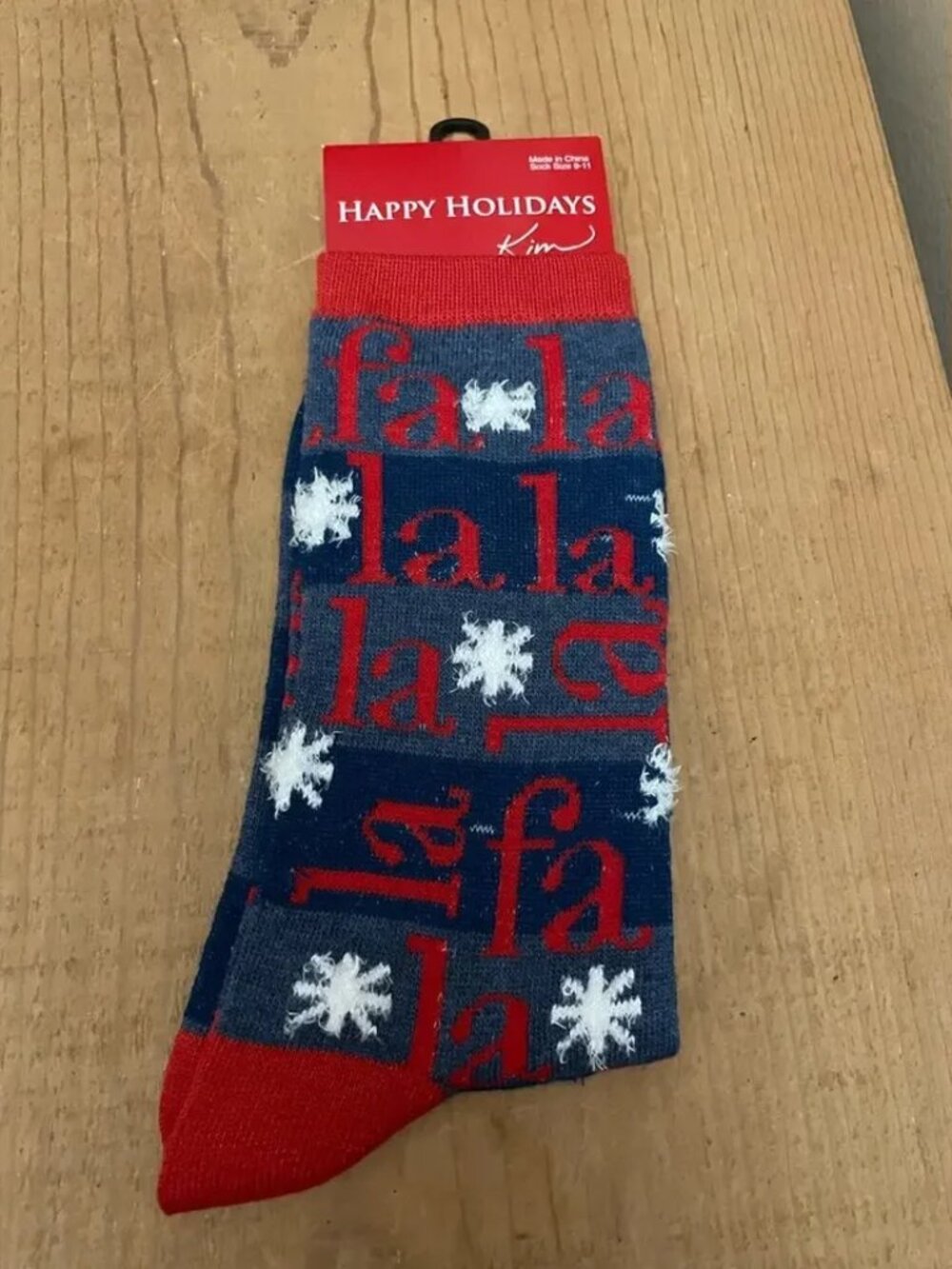 New Belk Happy Holidays Crew Socks – Size 9–11